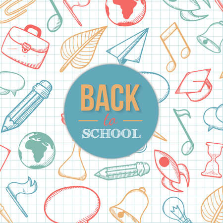 Welcome back to school のイラスト素材