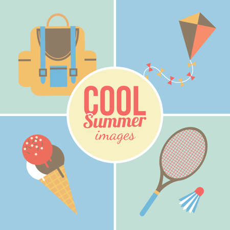Summertime vacations and traveling background のイラスト素材