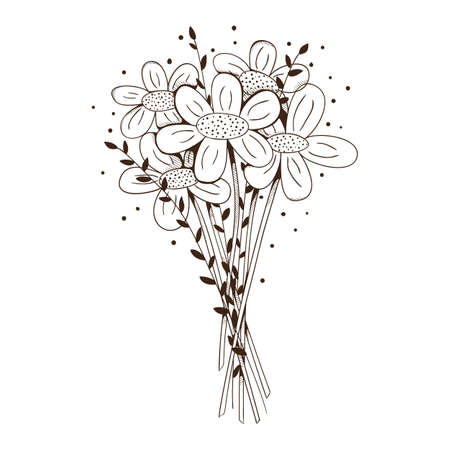 Flowers bouquet. のイラスト素材