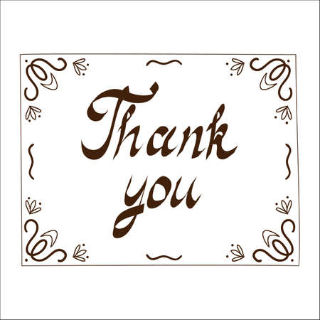 Thank you card templateのイラスト素材