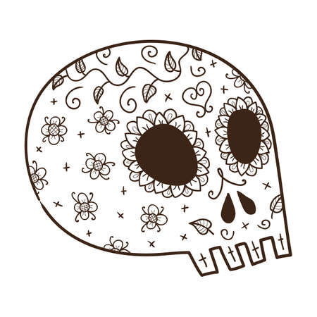 Decorative skull.のイラスト素材