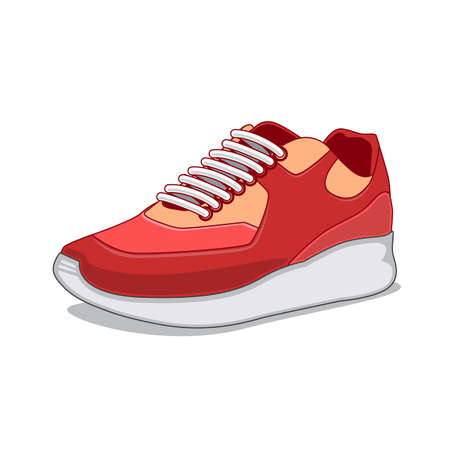Sneakers isolated on white.のイラスト素材