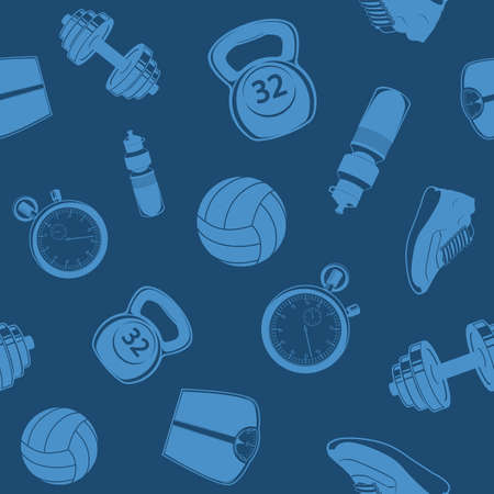Sport seamless pattern.のイラスト素材