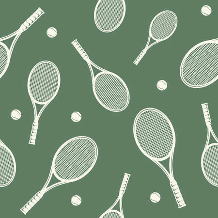 Tennis rackets seamless pattern.のイラスト素材