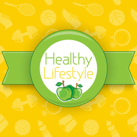 Active healthy lifestyle background.のイラスト素材