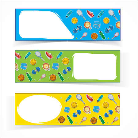 Active lifestyle banners.のイラスト素材