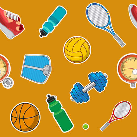 Sport seamless pattern.のイラスト素材