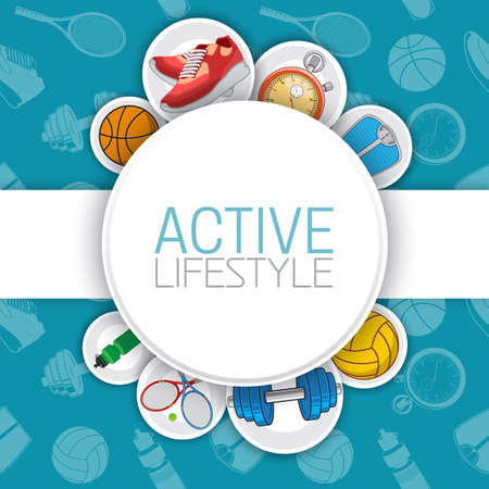 Active healthy lifestyle background.のイラスト素材
