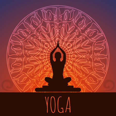 Yoga background.のイラスト素材