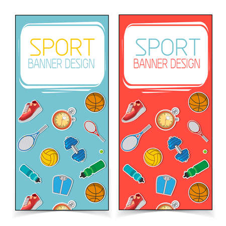 Active lifestyle banners.のイラスト素材