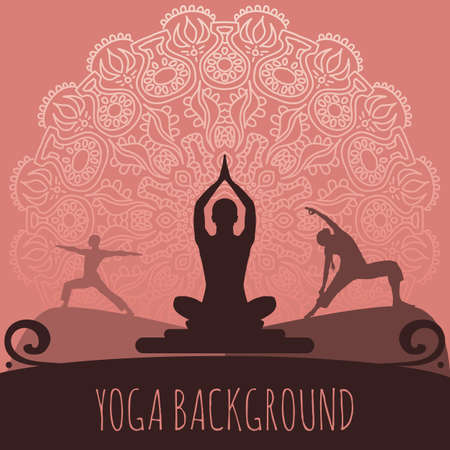 Yoga background.のイラスト素材