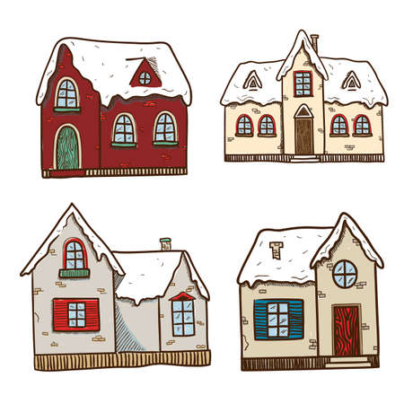 Christmas and New Year objects collection.のイラスト素材