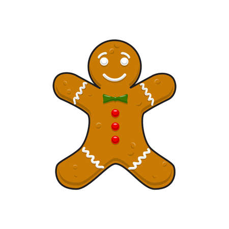 Christmas decorative gingerbread cookieman.のイラスト素材
