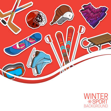 Winter sports background.のイラスト素材