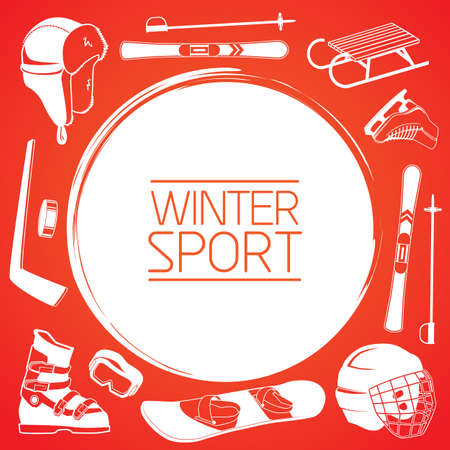 Winter sports background.のイラスト素材