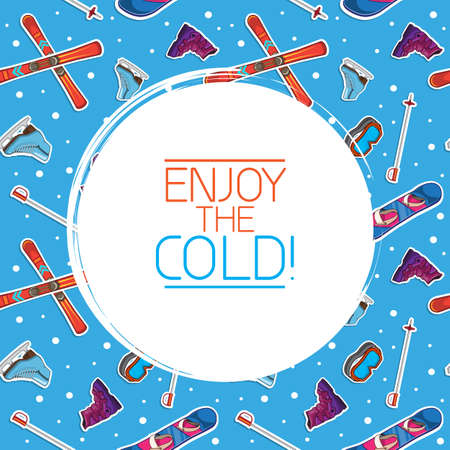 Winter sports background.のイラスト素材