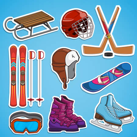 Winter sports collection.のイラスト素材
