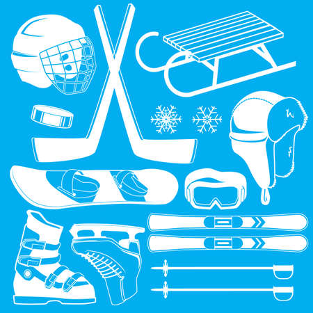 Winter sports collection.のイラスト素材