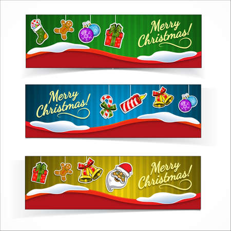 Christmas banners.のイラスト素材