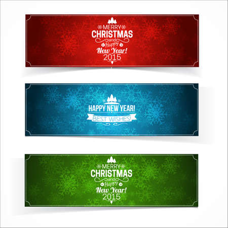 Christmas and New Year banners.のイラスト素材