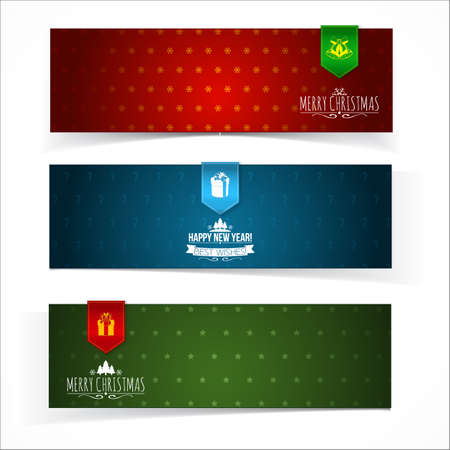 Christmas and New Year banners.のイラスト素材