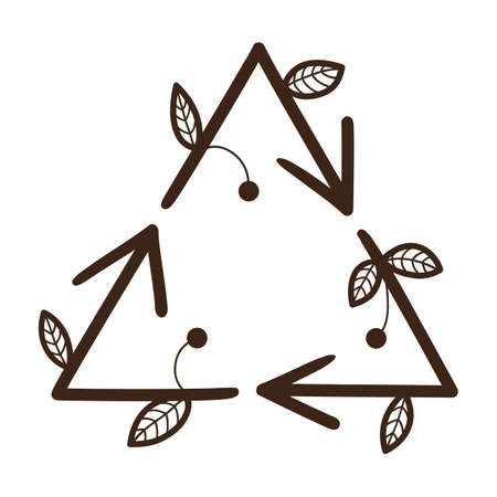 Recycle arrows in triangle shape.のイラスト素材