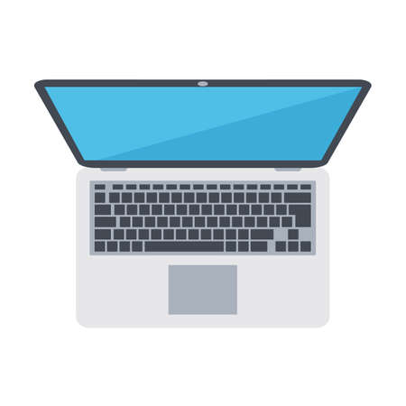 Opened laptop device.のイラスト素材