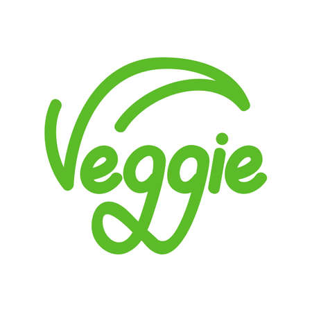 Vegetarian green text.のイラスト素材