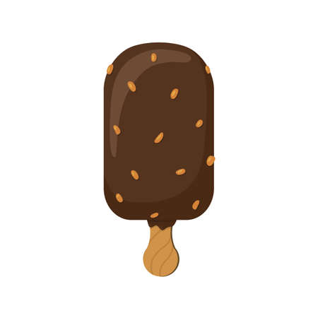 Ice cream on stick.のイラスト素材