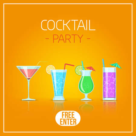 Cocktail glasses.のイラスト素材