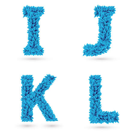 Blue font vector element isolated on white.のイラスト素材