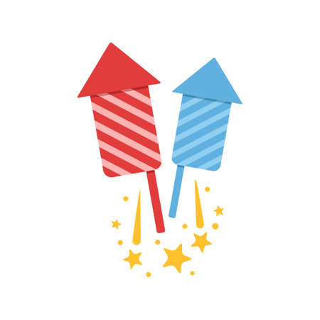 Colorful holiday decoration. Vector element isolated on white.のイラスト素材