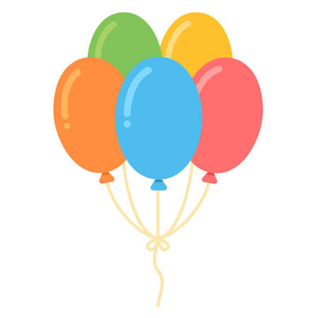 Colorful holiday decoration. Vector element isolated on white.のイラスト素材