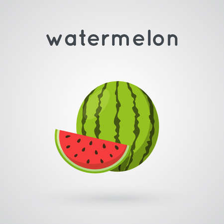 Cartoon simple illustration. Vector fruit and word.のイラスト素材