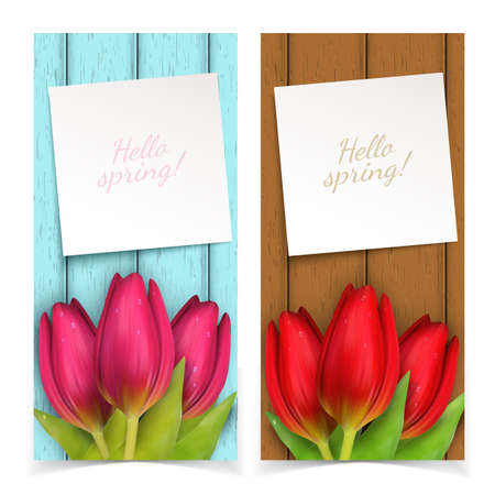 Bright spring banners design. resizable illustration.のイラスト素材