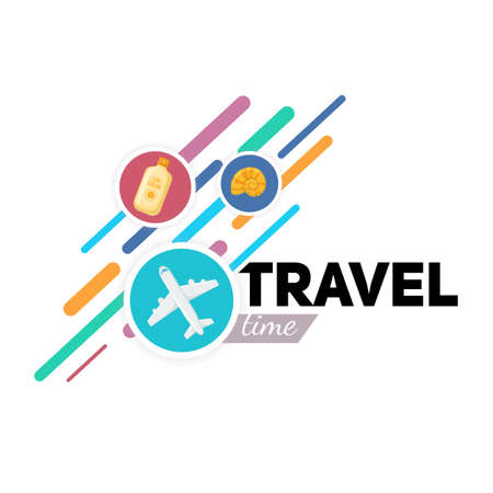Travel background. Easy to edit design template.のイラスト素材