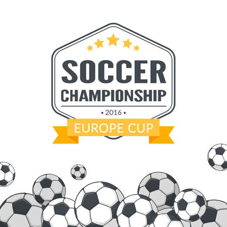 Vector template for Europe 2016 fooball championship.のイラスト素材
