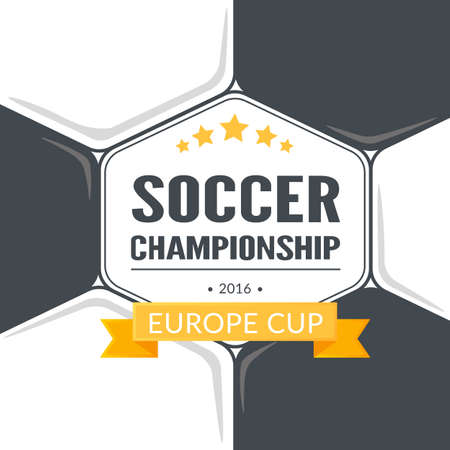 Vector template for Europe 2016 fooball championship.のイラスト素材