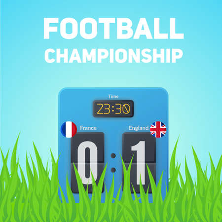 Football equipment and text. Vector illustration easy to edit.のイラスト素材