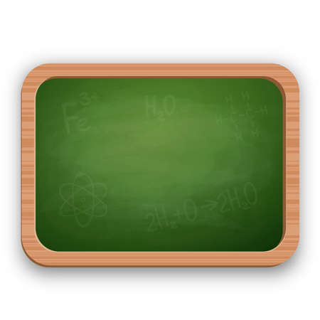 Chalk board isolated on white. Vector background for education topic.のイラスト素材