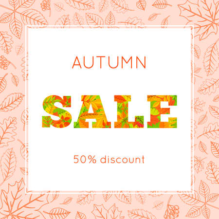 Fall season background. Vector illustration easy to edit.のイラスト素材