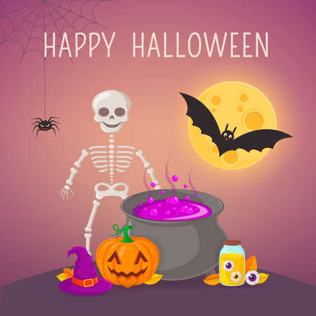 Halloween party background designのイラスト素材