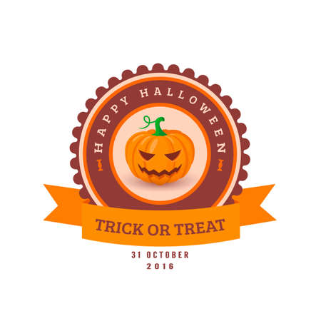 Halloween party badge design.のイラスト素材