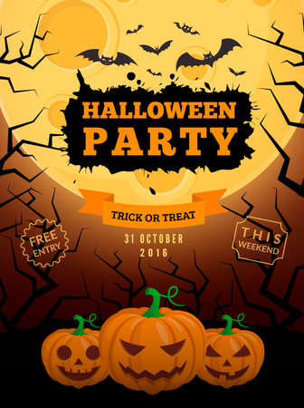 Halloween party background design.のイラスト素材