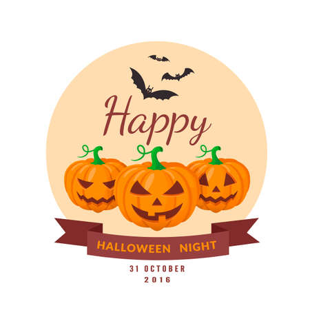 Halloween party badge design.のイラスト素材