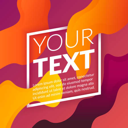 Colorful blots and text block.のイラスト素材