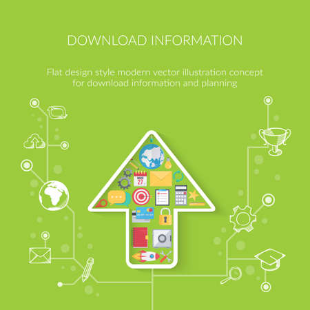 Data storage concept. Modern flat design template.のイラスト素材