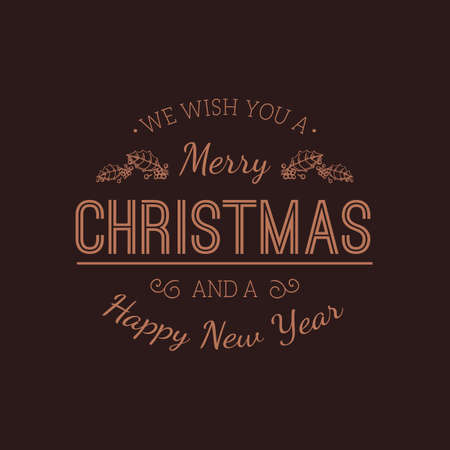 Christmas and New year card template. Vector illustration.のイラスト素材