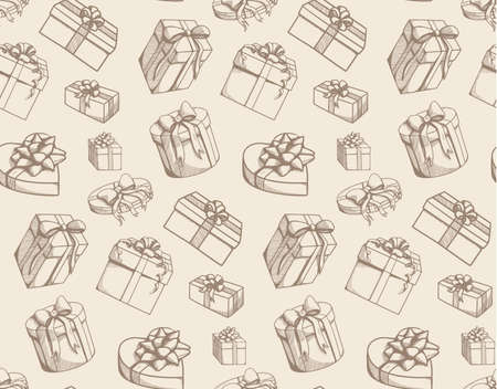 Holiday seamless pattern. Vector illustration easy to edit.のイラスト素材