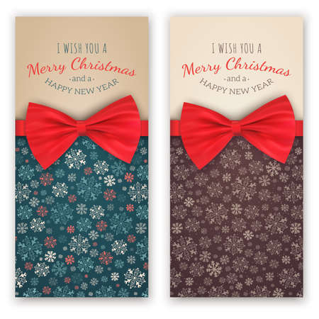 Christmas and New year banners template. Vector vintage background.のイラスト素材
